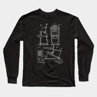 Nursery Chair Vintage Patent Drawing Long Sleeve T-Shirt